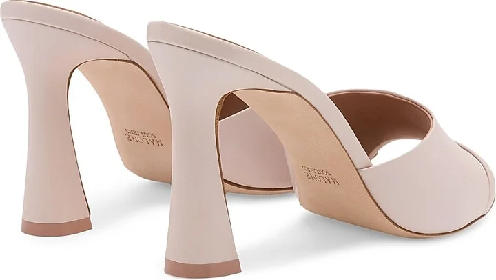 Women's Roxanne 90MM Leather Block Heel Sandals - Shell - Size 11 - Image 2