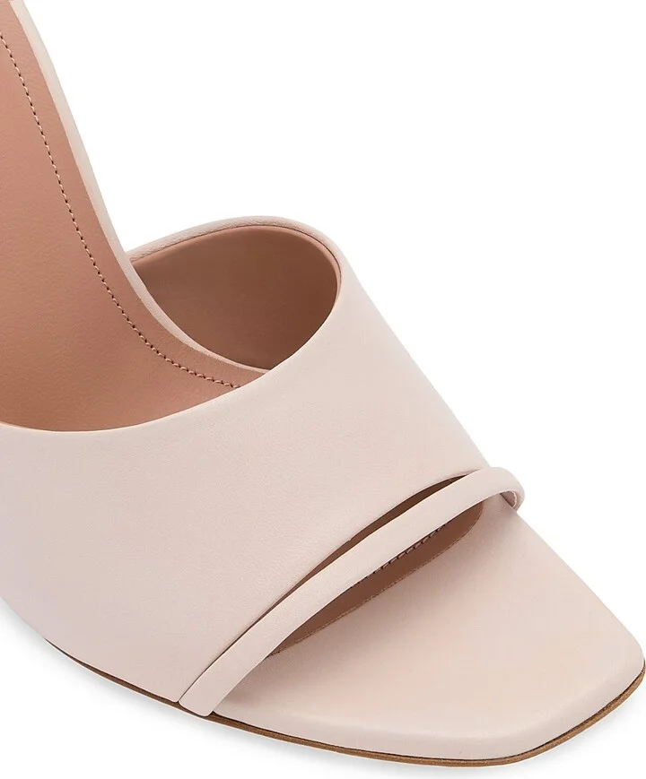Women's Roxanne 90MM Leather Block Heel Sandals - Shell - Size 11 - Image 3