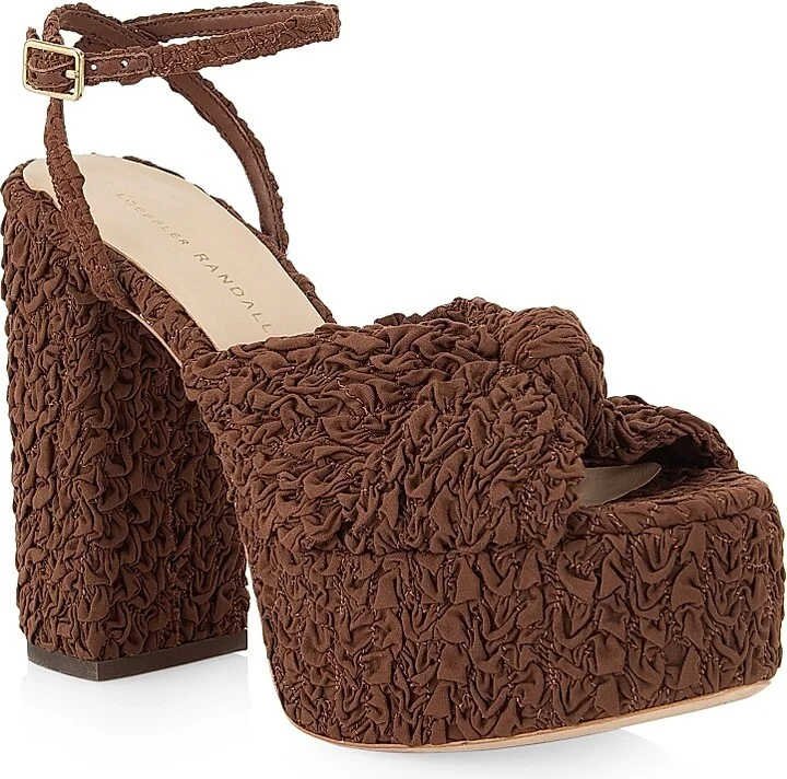 Women's Roz 120MM Knot Platform Sandals - Cacao - Size 10.5 - Image 2