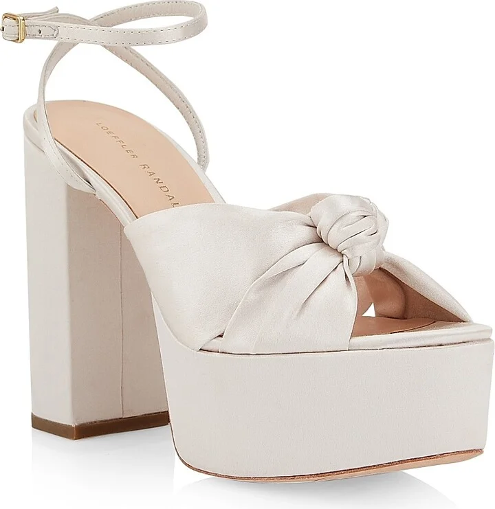 Women's Roz 120MM Knot Platform Sandals - Cream - Size 12 - Image 2
