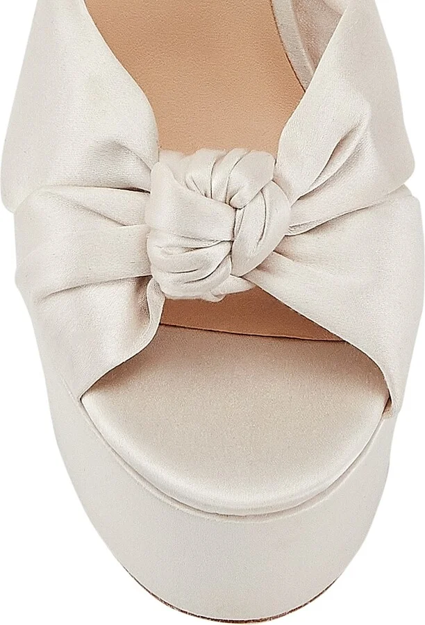 Women's Roz 120MM Knot Platform Sandals - Cream - Size 12 - Image 4