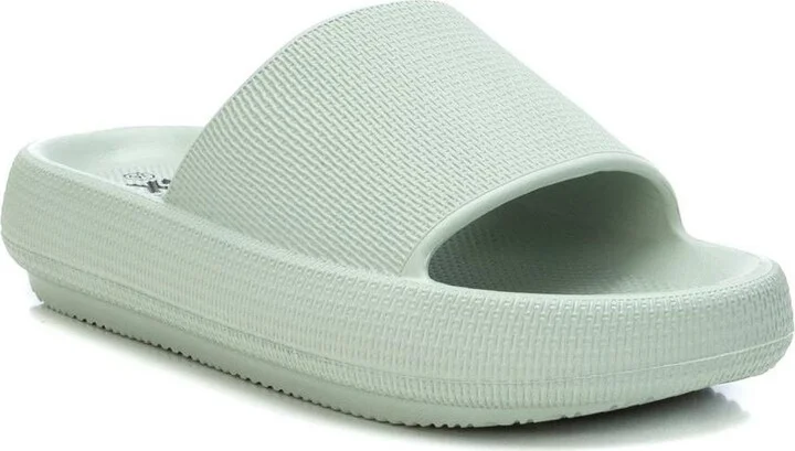 Women's Rubber Flat Sandals By Xti, Aqua - Image 3