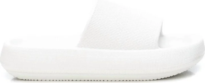Women's Rubber Flat Sandals In White