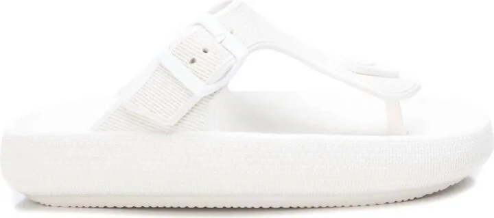 Women's Rubber Flip Flops Sandals In White