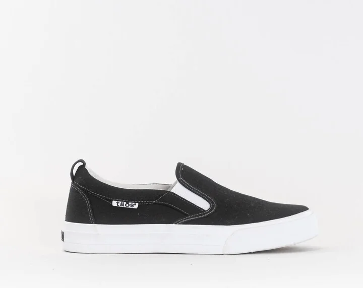 Women's Rubber Soul Canvas Sneakers In Black/white Canvas