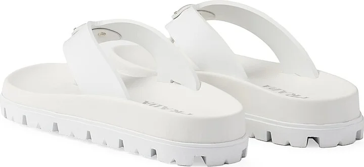 Women's Rubber Thong Sandals - White - Size 5 - Image 3