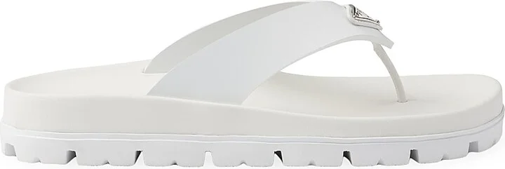 Women's Rubber Thong Sandals - White - Size 5