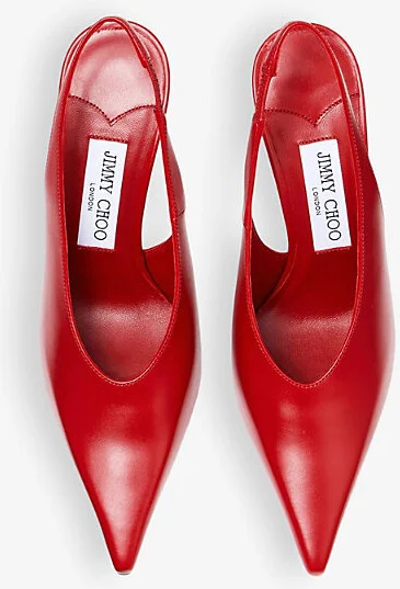 Womens Ruby Red Isa 95 Slingback Leather Heeled Courts Eur 38/5 Uk Women - Image 2