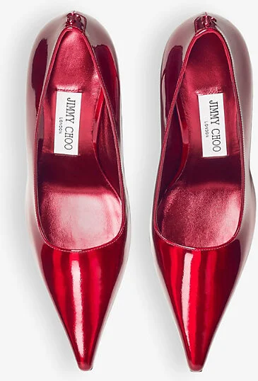 Womens Ruby Red Ixia Car-Paint Patent-Leather Heeled Courts Eur 37.5 / 4.5 Uk Women - Image 2
