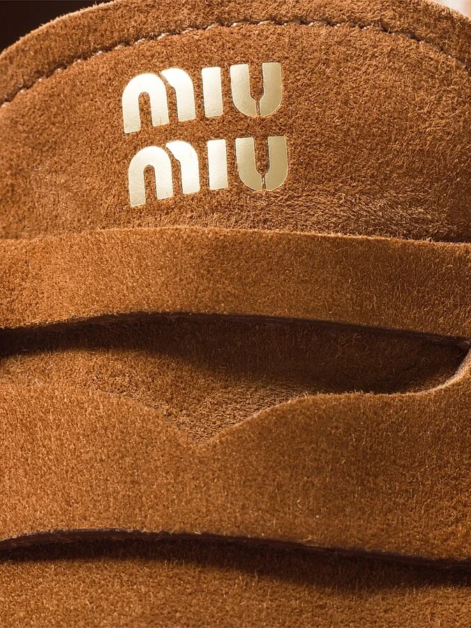 Women's Ruches Suede Loafers - Brown - Size 6 - Image 3