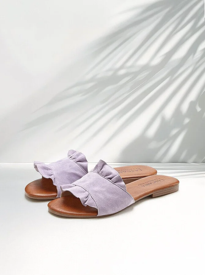 Women's Ruffle Suede Tanals