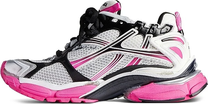 Women's Runner Gradient Sneakers - White Black - Size 5 - Image 11