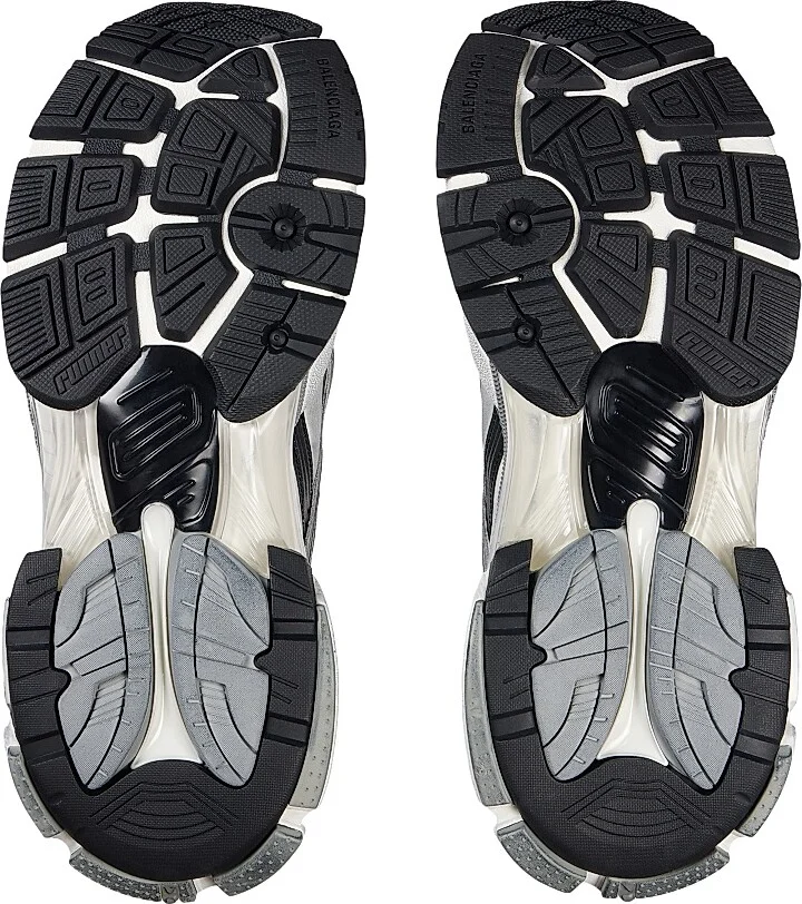 Women's Runner Sneakers - Black White - Size 5 - Image 7