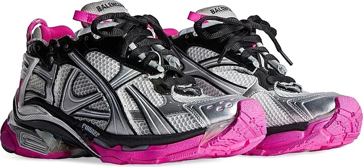 Women's Runner Sneakers - Silver - Size 4 - Image 2