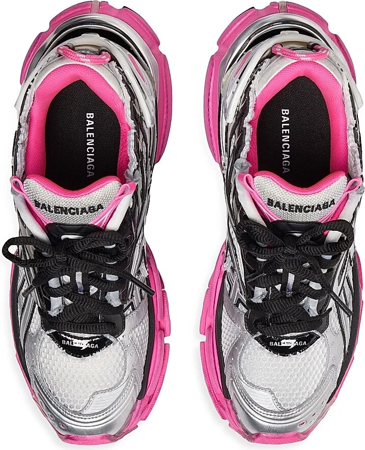 Women's Runner Sneakers - Silver - Size 4 - Image 6