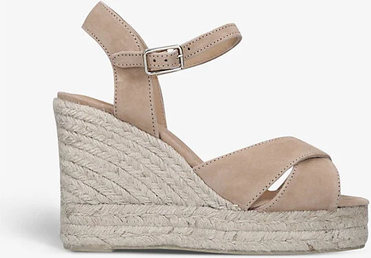 Womens Rust Blaudell Open-Toe Suede Wedge Espadrilles Eur 40 / 7 Uk Women