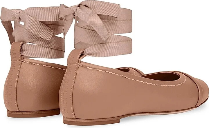 Women's Sabina Leather Flat Pumps - Blush - Size 12 - Image 3