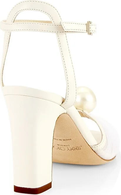 Women's Sacaria 85MM Tulle Sandals - Ivory - Size 5 - Image 3