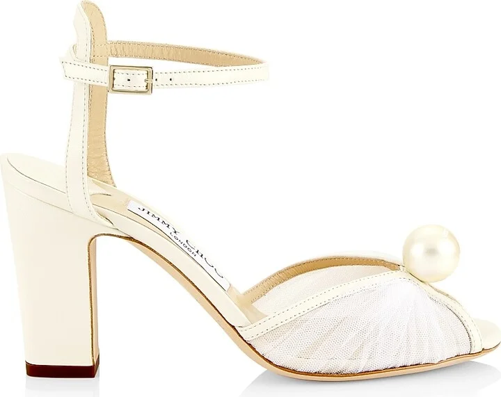Women's Sacaria 85MM Tulle Sandals - Ivory - Size 5