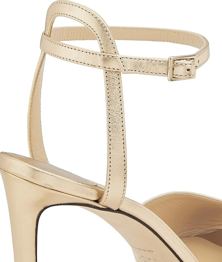 Women's Sacora 85MM Metallic Leather Sandals - Silver - Size 5.5 - Image 10
