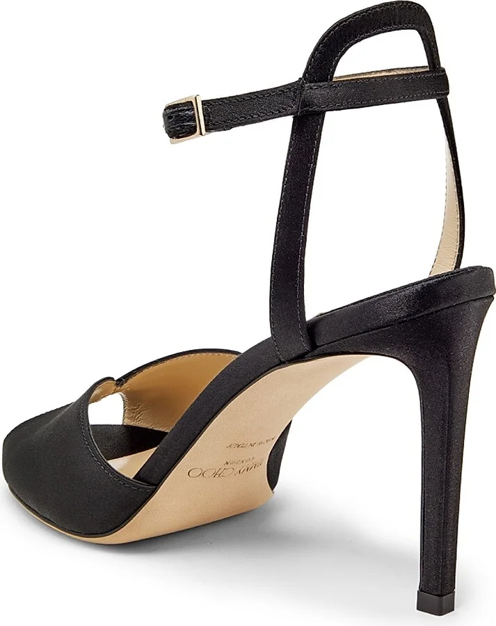 Women's Sacora 85MM Satin Sandals - Black - Size 5 - Image 3