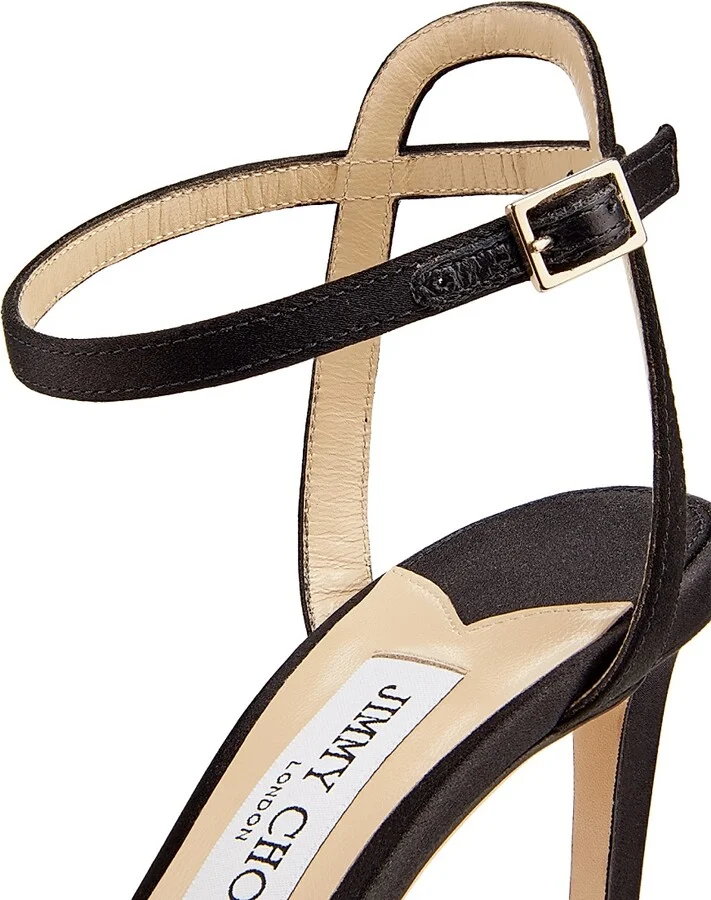 Women's Sacora 85MM Satin Sandals - Black - Size 5 - Image 6