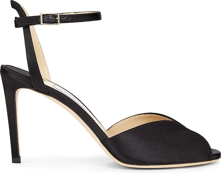 Women's Sacora 85MM Satin Sandals - Black - Size 5