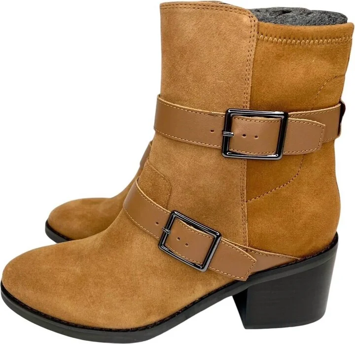 Women's Saddle Suede Leather Darby Ankle Boots In Brown