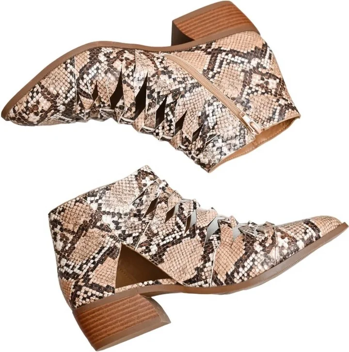 Women's Sadie Ankle Boots In Snakeskin