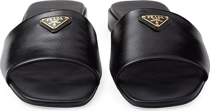 Women's Saffiano Patent Leather Slides - White - Size 7 - Image 10