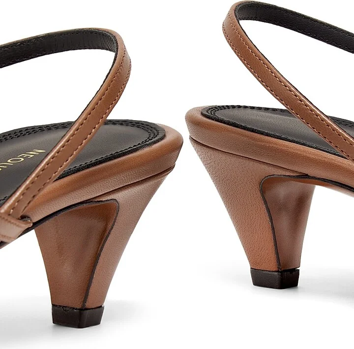 Women's Safi Leather Slingback Sandals - Cream - Size 6.5 - Image 8