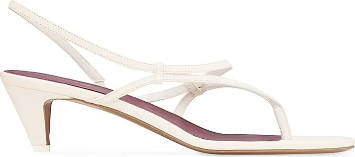 Women's Safi Leather Slingback Sandals - Cream - Size 6.5