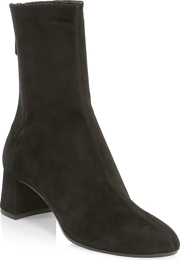 Women's Saint Honore 50MM Suede Booties - Black - Size 11 - Image 2