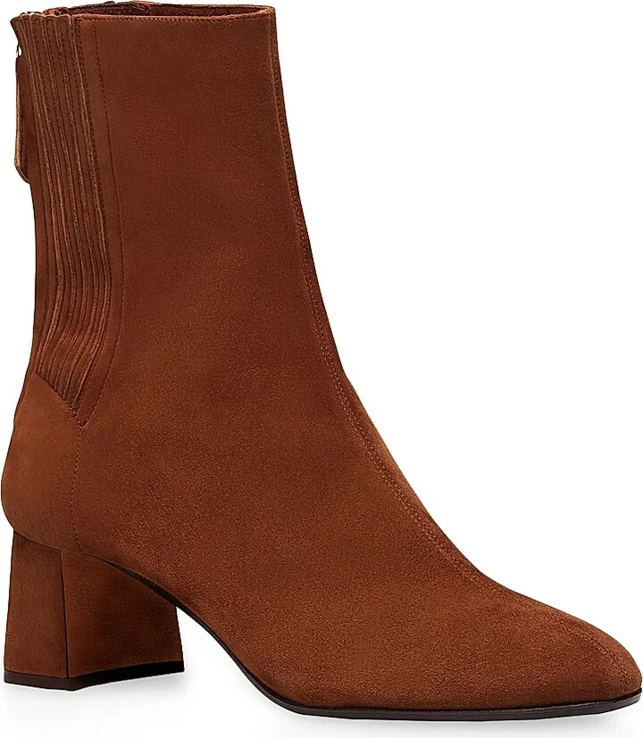 Women's Saint Honore 50MM Suede Booties - Cinnamon - Size 5.5 - Image 2