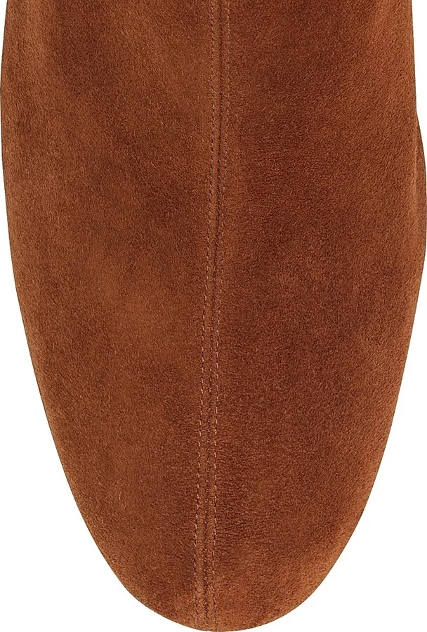 Women's Saint Honore 50MM Suede Booties - Cinnamon - Size 5.5 - Image 4