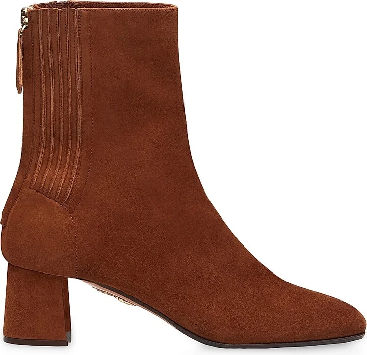 Women's Saint Honore 50MM Suede Booties - Cinnamon - Size 5.5
