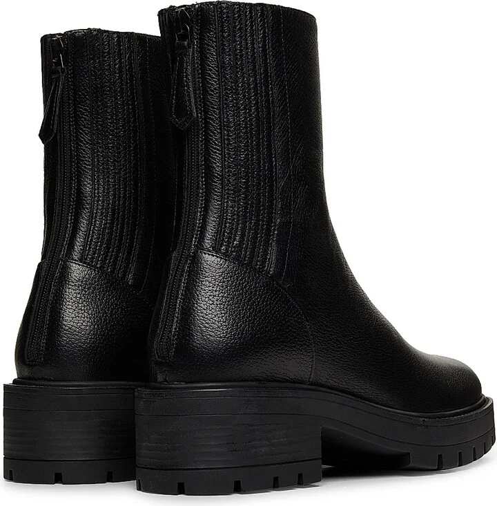 Women's Saint Honore Leather Combat Booties - Black - Size 6 - Image 3