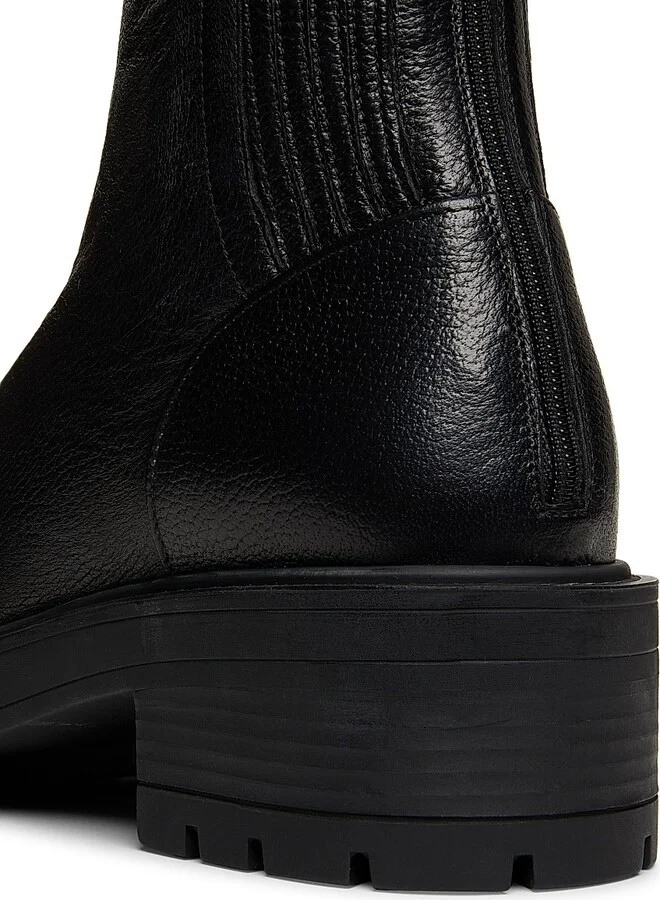 Women's Saint Honore Leather Combat Booties - Black - Size 6 - Image 5