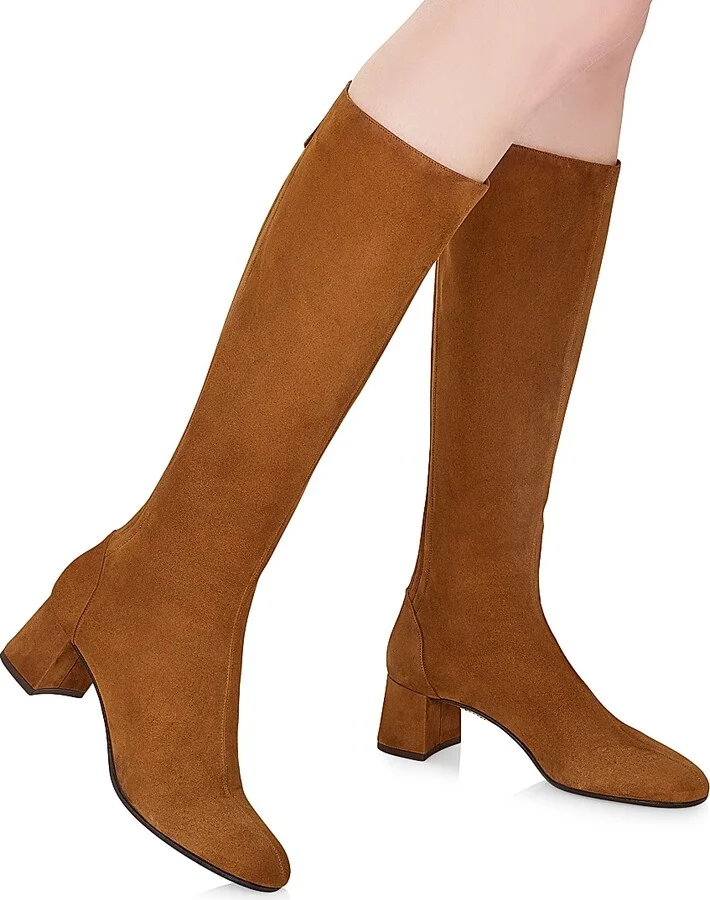 Women's Saint Honore Suede Mid-Calf Boots - Black - Size 6 - Image 9