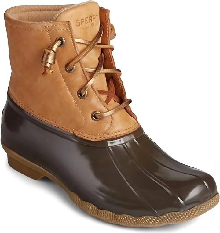 Women's Saltwater Boot In Tan/ Dark Brown