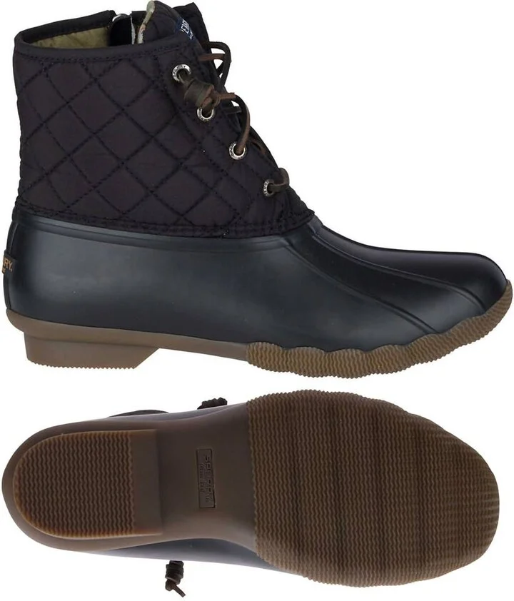Women's Saltwater Quilted Duck Boot - Medium Width In Black