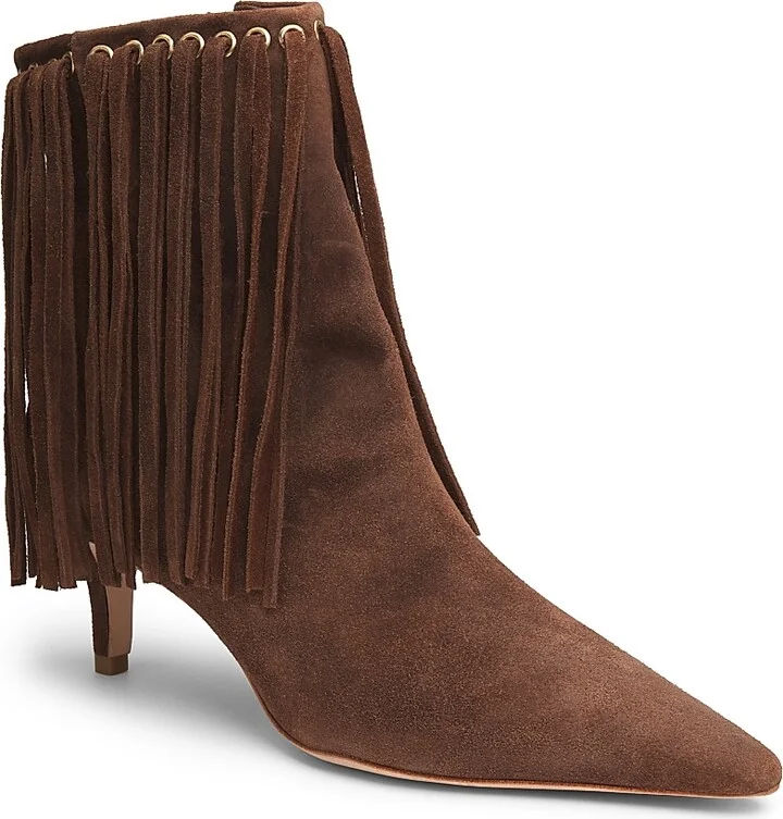 Women's Sammy Fringe Suede Ankle Boots - Black - Size 6 - Image 7
