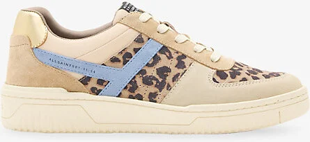 Womens Sand Brown/Blu Vix Suede-Leather Low-Top Trainers Eur 39 / 6 Uk Women