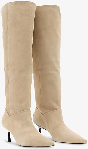 Womens Sand Brown Odyssey Folding Suede Knee-High Boots Eur 40 / 7 Uk Women - Image 2
