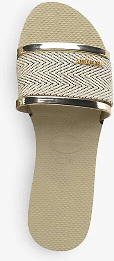 Womens Sand Grey You Trancoso Rubber Sandals 3/4 - Image 4