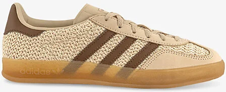Womens Sand Strata Preloved Bro Gazelle Indoor Textured Woven and Leather Low-Top Trainers Eur 36.5 / 3.5 Uk Women
