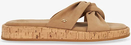 Womens Sand Suede Lita Suede Sandals Eur 37 / 4 Uk Women