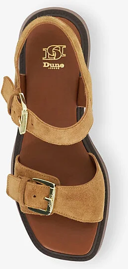 Womens Sand Suede Luno Double-Strap Flatform Suede Sandals Eur 36 / 3 Uk Women - Image 2