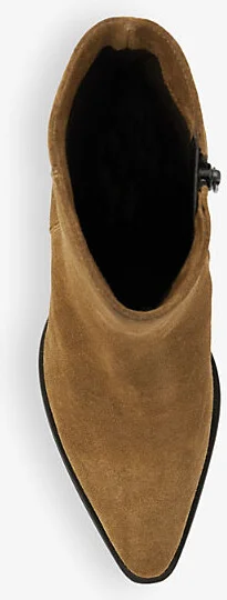 Womens Sand Suede Paxten Pointed-Toe Suede Heeled Ankle Boots Eur 36 / 3 Uk Women - Image 2