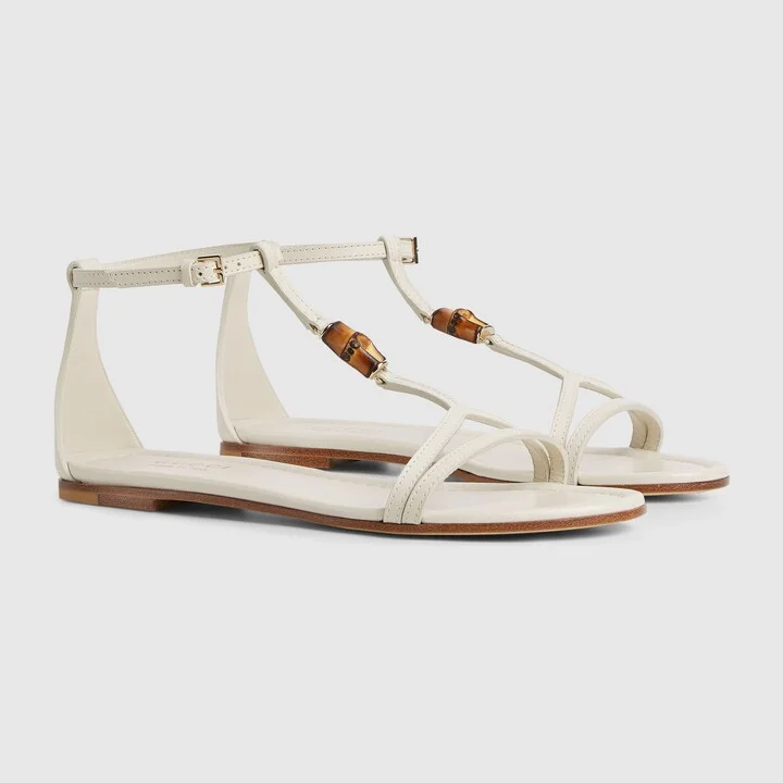 Women's sandal with bamboo detail - Image 2